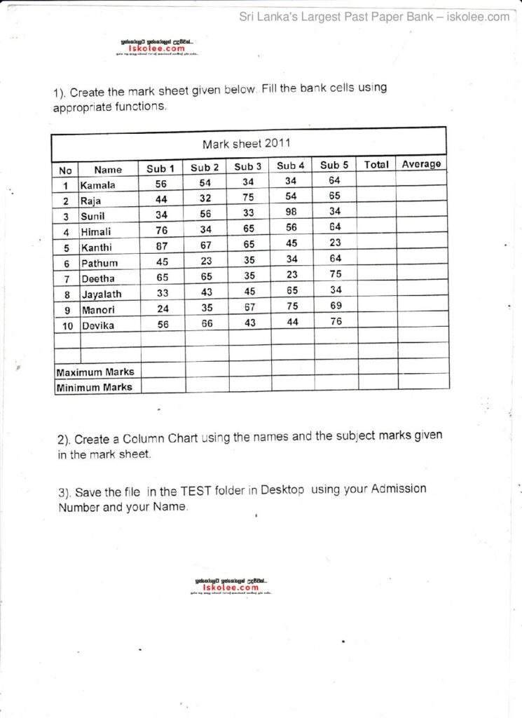 thumbnail of Module 7 -Excel Practical Iskolee.com